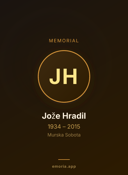 Memorial portrait of Jože Hradil