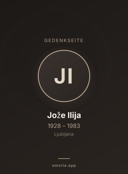 Gedenkportrait von Jože Ilija