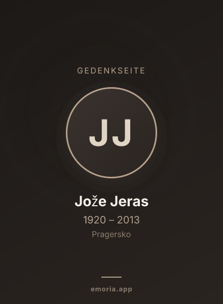 Gedenkportrait von Jože Jeras