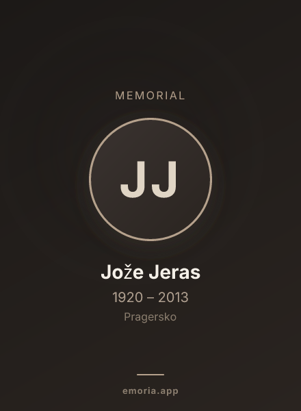 Memorial portrait of Jože Jeras