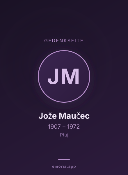 Gedenkportrait von Jože Maučec