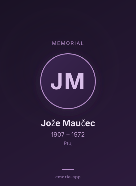 Memorial portrait of Jože Maučec