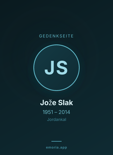 Gedenkportrait von Jože Slak
