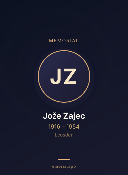 Memorial portrait of Jože Zajec