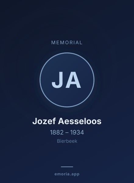 Memorial portrait of Jozef Aesseloos