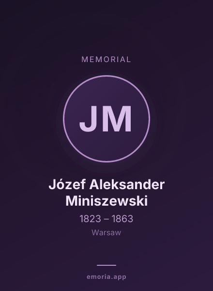 Memorial portrait of Józef Aleksander Miniszewski