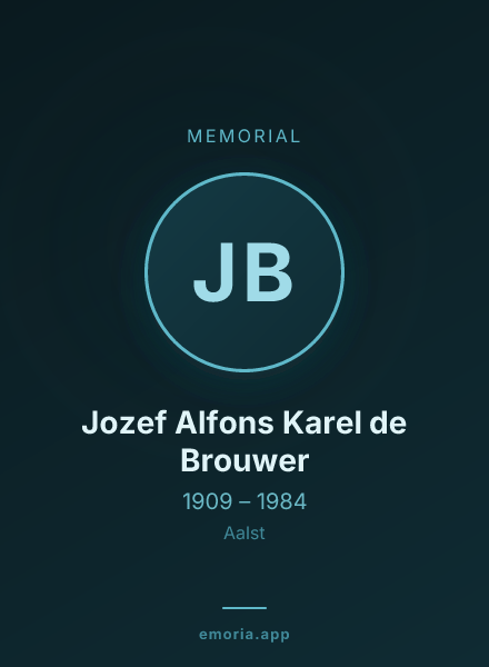 Memorial portrait of Jozef Alfons Karel de Brouwer