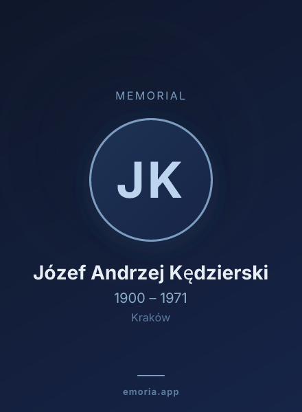Memorial portrait of Józef Andrzej Kędzierski