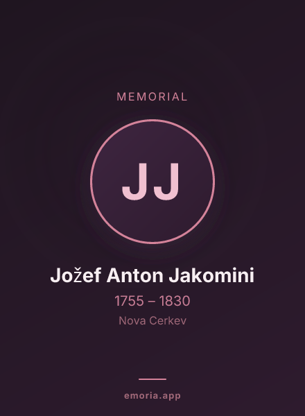 Memorial portrait of Jožef Anton Jakomini