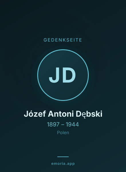 Gedenkportrait von Józef Antoni Dębski
