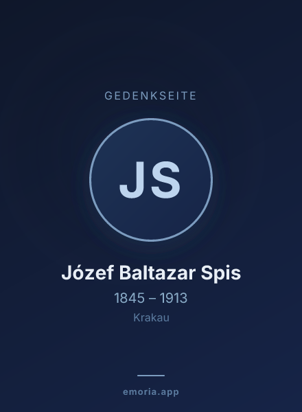 Gedenkportrait von Józef Baltazar Spis
