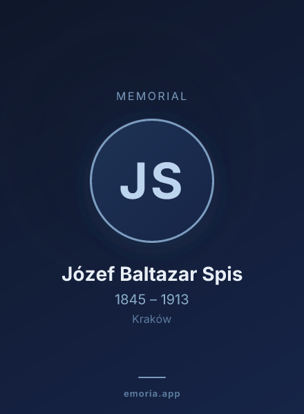 Memorial portrait of Józef Baltazar Spis