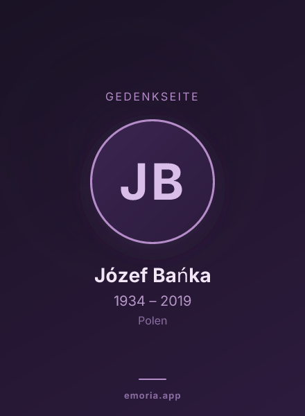 Gedenkportrait von Józef Bańka
