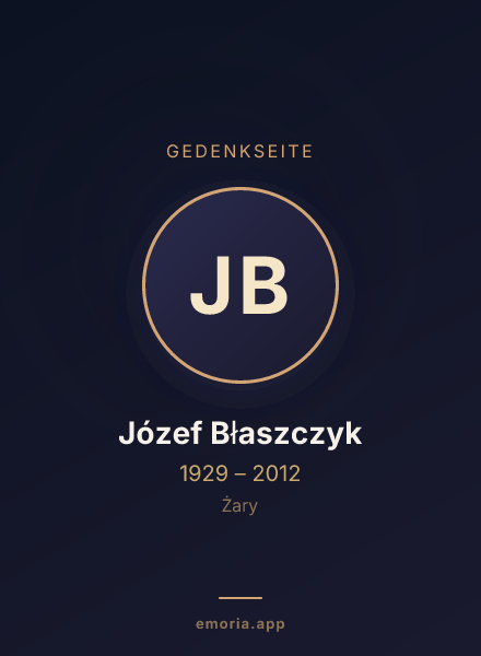Gedenkportrait von Józef Błaszczyk