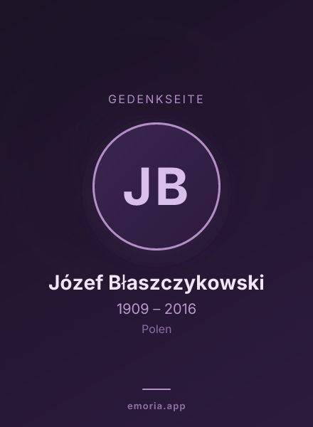 Gedenkportrait von Józef Błaszczykowski
