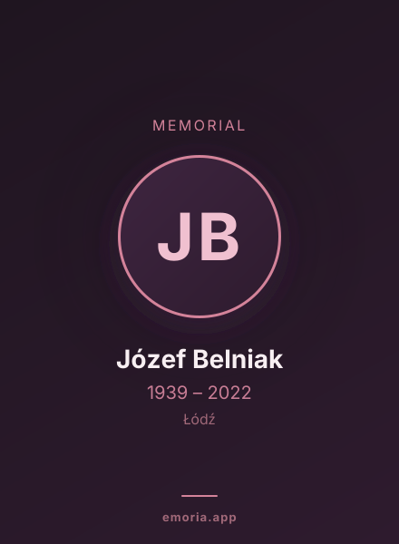 Memorial portrait of Józef Belniak