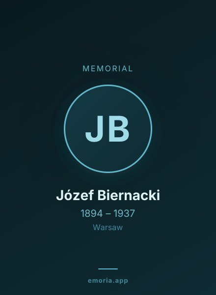 Memorial portrait of Józef Biernacki
