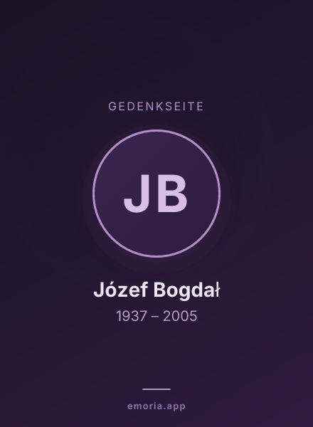 Gedenkportrait von Józef Bogdał