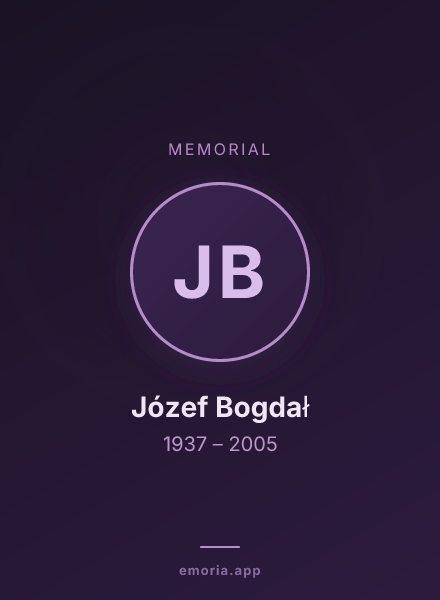Memorial portrait of Józef Bogdał