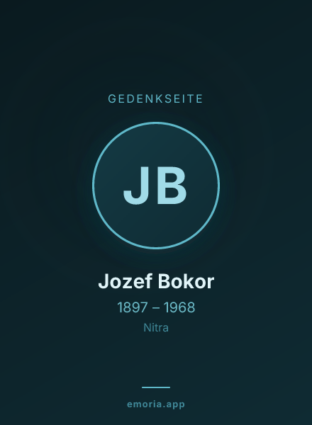 Gedenkportrait von Jozef Bokor