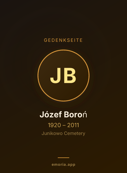Gedenkportrait von Józef Boroń