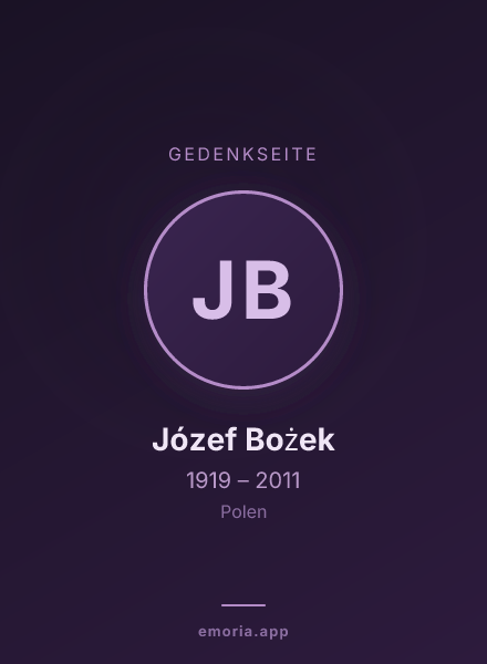 Gedenkportrait von Józef Bożek