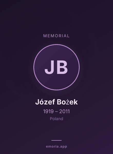 Memorial portrait of Józef Bożek