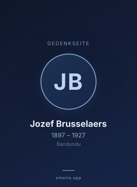 Gedenkportrait von Jozef Brusselaers