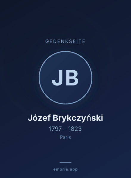 Gedenkportrait von Józef Brykczyński