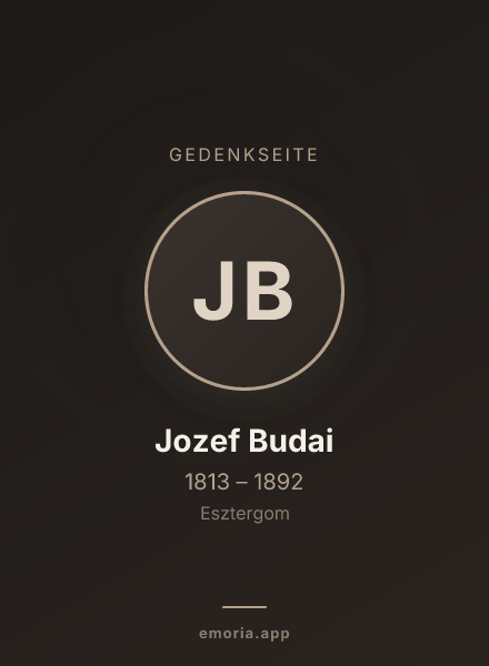 Gedenkportrait von Jozef Budai
