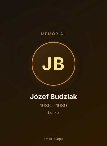 Memorial portrait of Józef Budziak