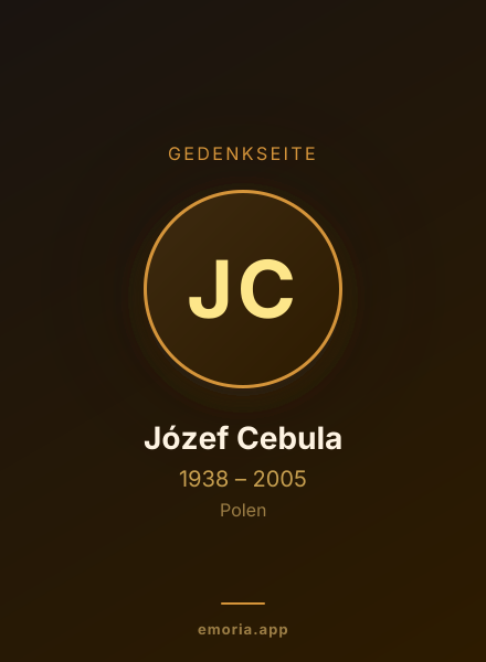 Gedenkportrait von Józef Cebula