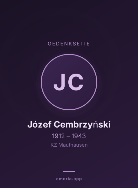 Gedenkportrait von Józef Cembrzyński