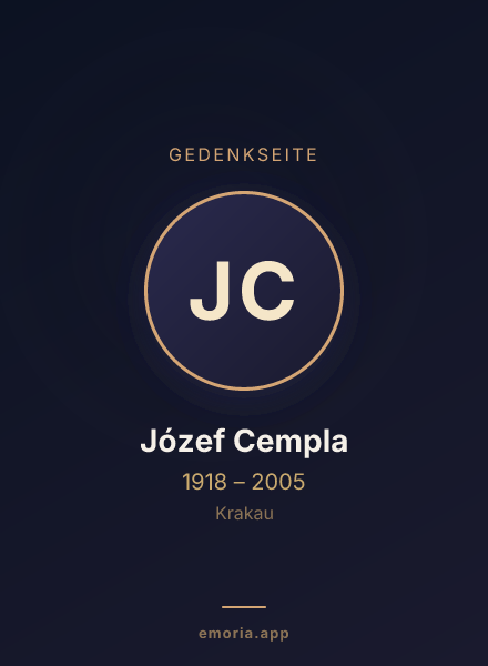 Gedenkportrait von Józef Cempla