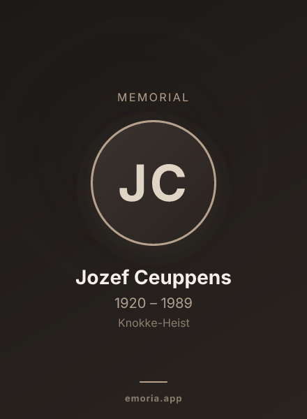 Memorial portrait of Jozef Ceuppens