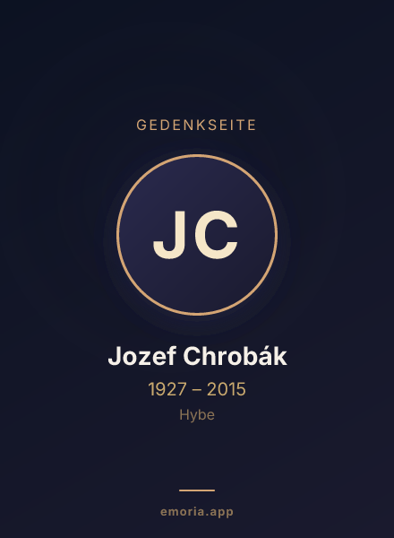 Gedenkportrait von Jozef Chrobák