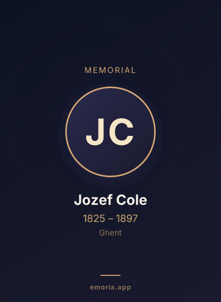 Memorial portrait of Jozef Cole