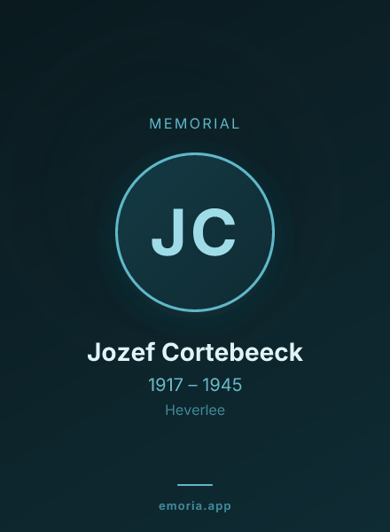 Memorial portrait of Jozef Cortebeeck