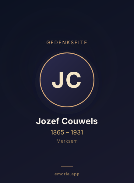 Gedenkportrait von Jozef Couwels