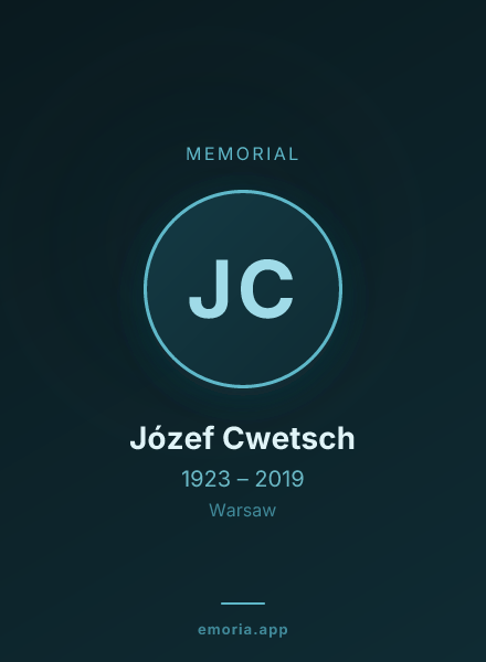 Memorial portrait of Józef Cwetsch