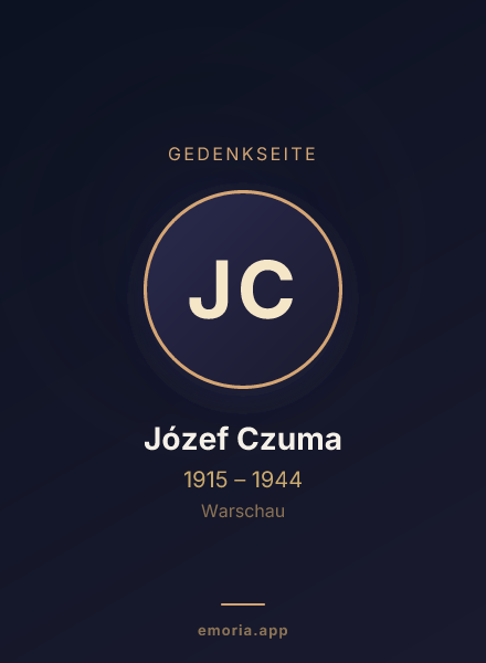 Gedenkportrait von Józef Czuma