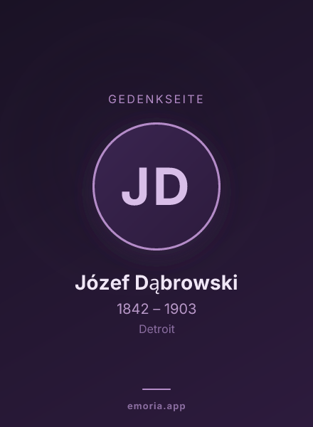 Gedenkportrait von Józef Dąbrowski