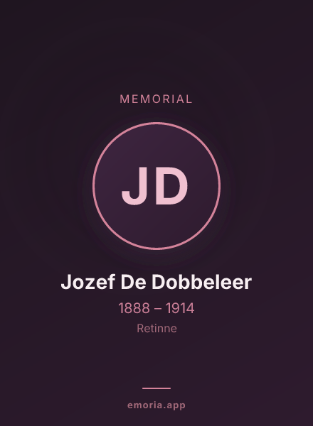 Memorial portrait of Jozef De Dobbeleer