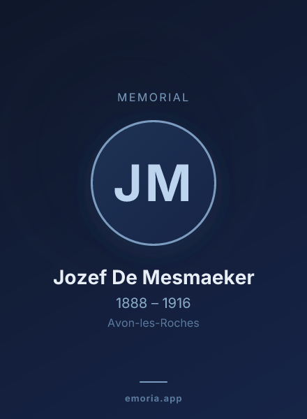Memorial portrait of Jozef De Mesmaeker