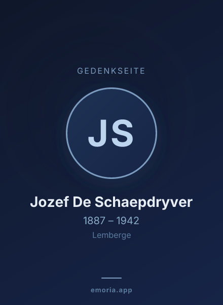 Gedenkportrait von Jozef De Schaepdryver