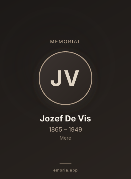 Memorial portrait of Jozef De Vis