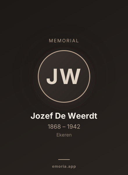 Memorial portrait of Jozef De Weerdt