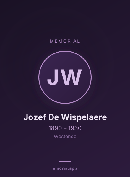 Memorial portrait of Jozef De Wispelaere