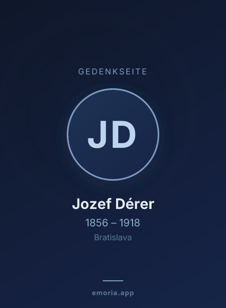 Gedenkportrait von Jozef Dérer