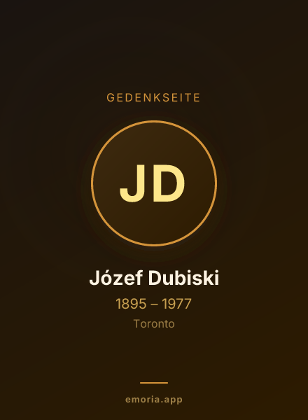 Gedenkportrait von Józef Dubiski